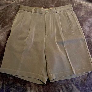 NWOT Tommy Bahama Men’s Medium 100% Silk RELAX Ribbed Brown Shorts